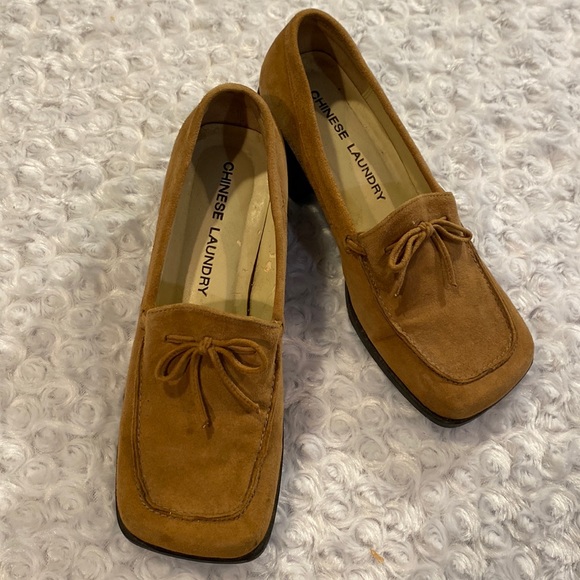 Chinese Laundry Brown Suede Loafers - Picture 1 of 8